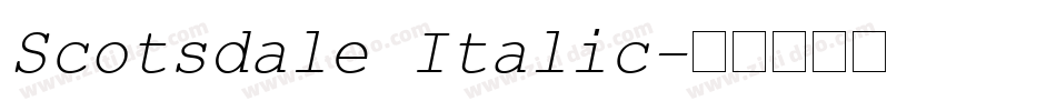 Scotsdale Italic字体转换